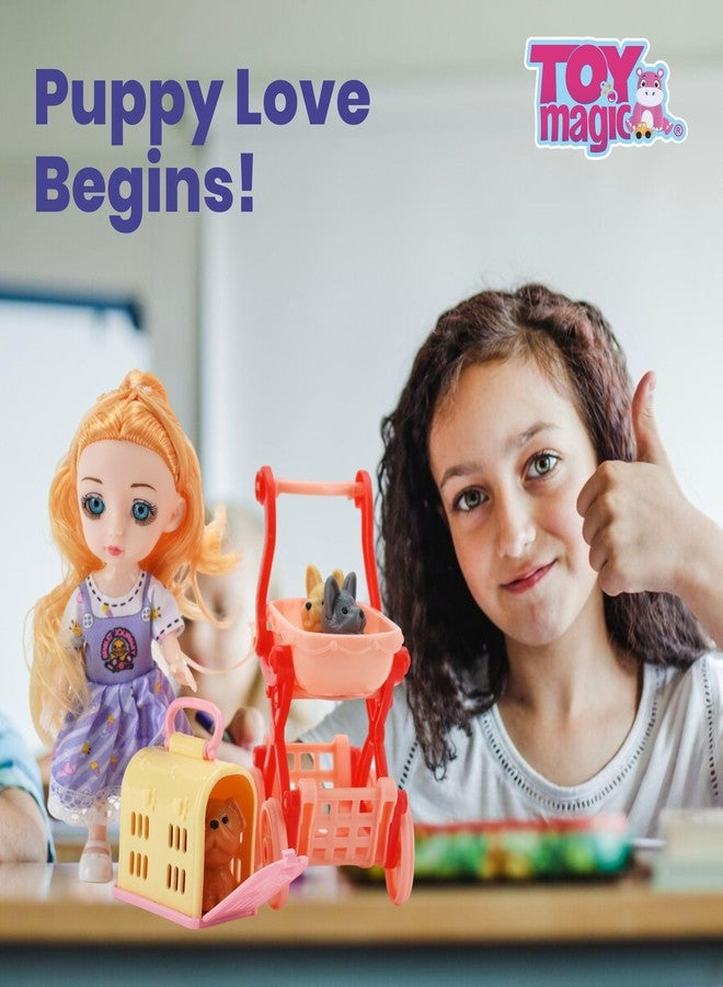 ToyMagic Dollhouse Set Models Assorted Pack 1 | Puppy Carriage OR Delicious Time | Unique Themed Set for Creative Play | Perfect for Kids 3+ | Educational and Fun Toy Set with Accessories,Dolls - Image 2